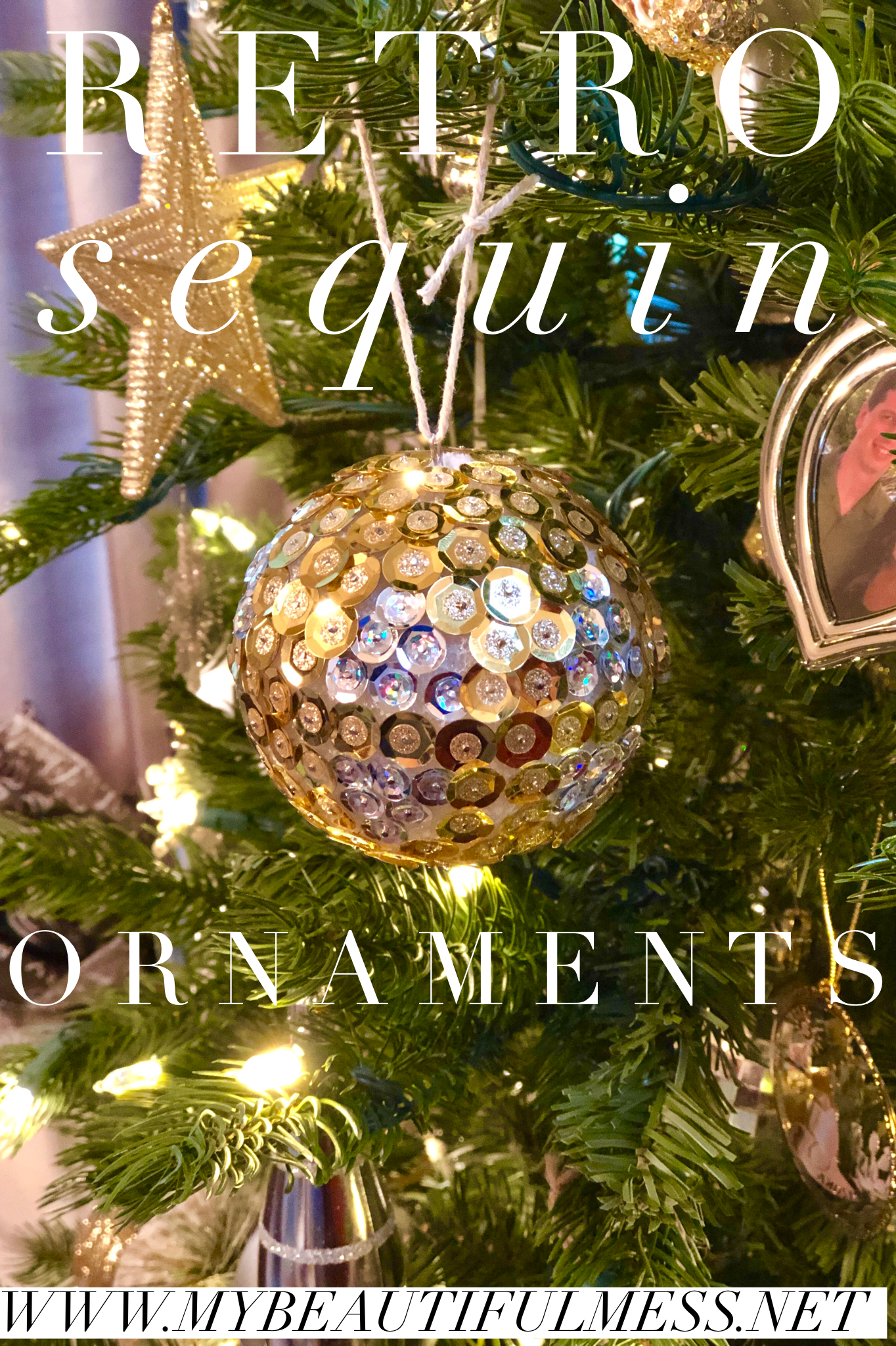 Retro Sequin Ball Ornaments
